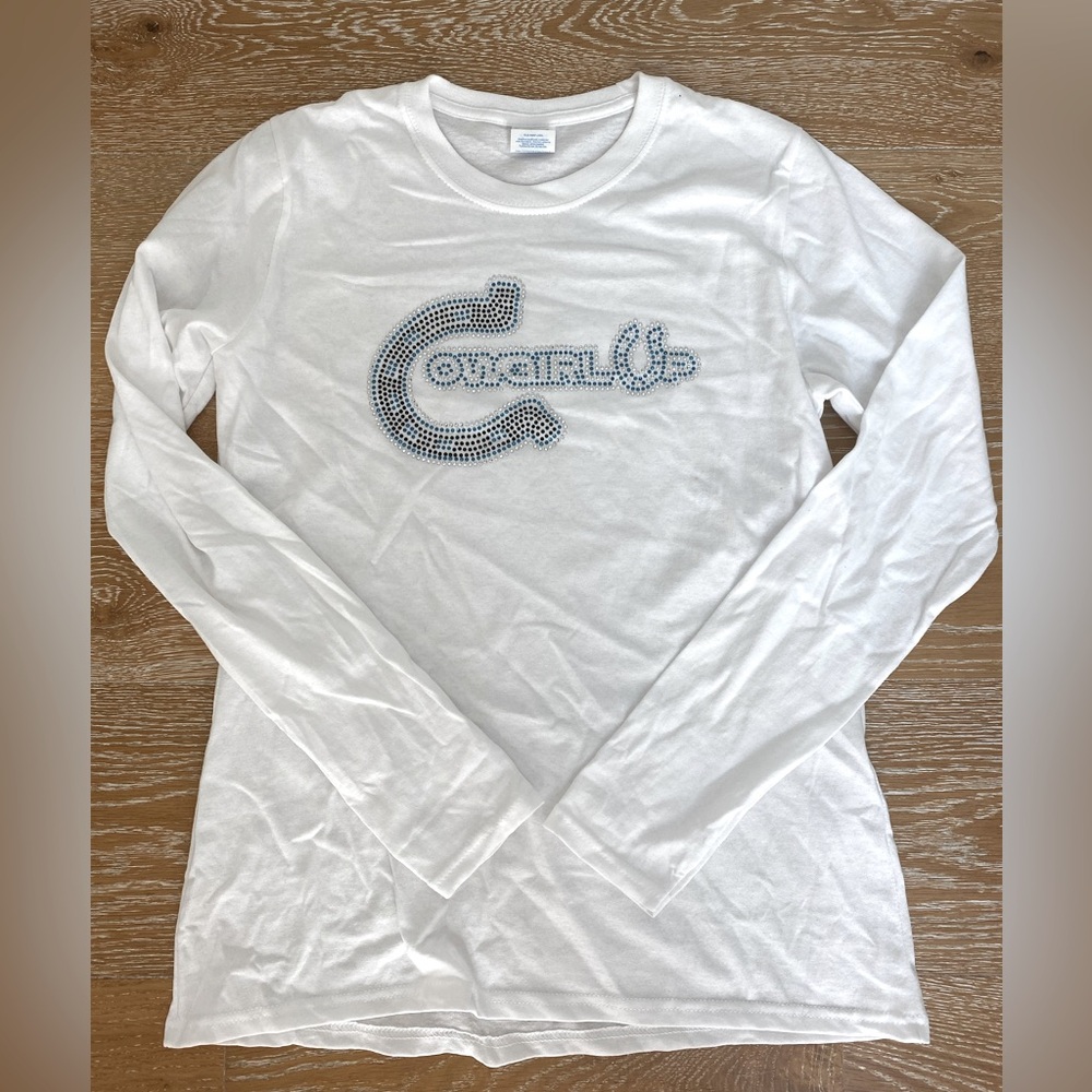“Cowgirl Up” sparkle cotton long sleeve shirt.  Size small and wore once.